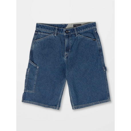 VOLCOM  LABORED DENIM URTILITY SHORT INDIGO RIDGE WASH