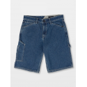 VOLCOM  LABORED DENIM URTILITY SHORT INDIGO RIDGE WASH