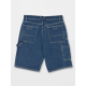 VOLCOM  LABORED DENIM URTILITY SHORT INDIGO RIDGE WASH