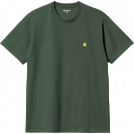 CARHARTT S/S CHASE T-SHIRT 100% COTTON SYCAMORE TREE/GOLD
