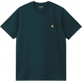 CARHARTT S/S CHASE T-SHIRT 100% COTTON DUCK BLUE / GOLD