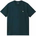 CARHARTT S/S CHASE T-SHIRT 100% COTTON DUCK BLUE / GOLD