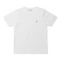 CARHARTT S/S CHASE T-SHIRT 100 % COTTON WHITE / GOLD