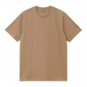 CARHARTT S/S CHASE T-SHIRT 100 % COTTON PEANUT/GOLD