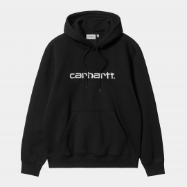 CARHARTT HOODED SWEAT 58/42 % COTTON/POLYESTER BLACK/WHITE