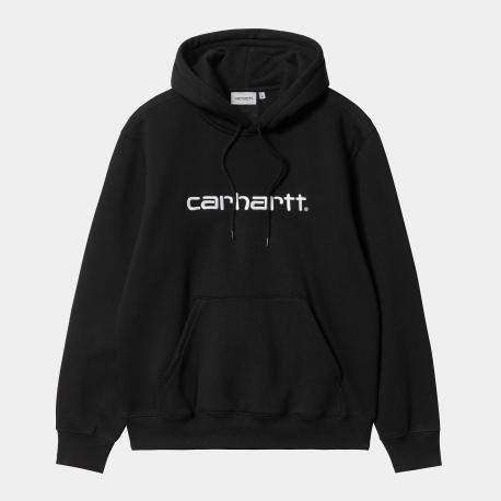 CARHARTT HOODED SWEAT 58/42 % COTTON/POLYESTER BLACK/WHITE