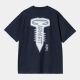 CARHARTT S/S CROSS SCREW T-SHIRT 100% ORGANIC COTTON AIR FORCE BLUE