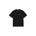 CARHARTT S/S SCRIPT EMBROIDERY T-SHIRT 100% COTTON BLACK/WHITE