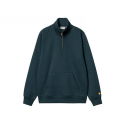 CARHARTT CHASE NECK ZIP SWEAT COTTON /POLYESTER  DUCK/BLUE