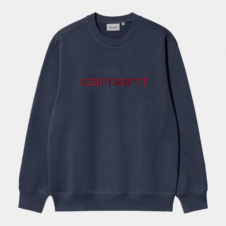 CARHARTT SWEAT  58/42% COTTON/POLYESTER AIR FORCE BLUE/MALBEC