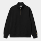 CARHARTT CHASE NECK ZIP SWEAT COTTON /POLYESTER  BLACK /GOLD