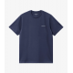 CARHARTT S/S SCRIPT EMBROIDERY T-SHIRT 100% COTTON  AIR FORCE BLUE/WHITE