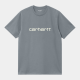 CARHARTT S/S SCRIPT T-SHIRT 100% COTTON DOVE GREY/WAX