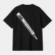 CARHARTT S/S WIP PENCIL T-SHIRT 100% ORGANIC COTTON BLACK/WHITE