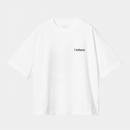 CARHARTT W' S/S FOLD LEO T-SHIRT 100% ORGANIC COTTON WHITE