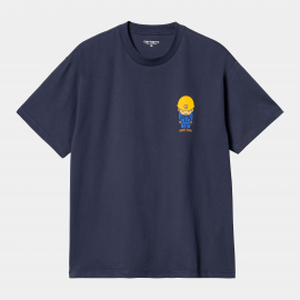 CARHARTT S/S SUMISAN T-SHIRT 100% ORGANIC COOTON AIRE FORCE BLUE