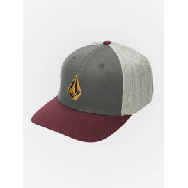 VOLCOM FULL STONE HTHR FLEXFIT HAT MERLOT