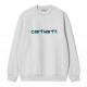 CARHARTT SWEAT ASH HEATHER/DUCK BLUE