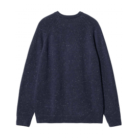 CARHARTT ANGLISTIC SWEATER 80/20% WOOL/COTTON SPECKLED AIR FORCE BLUE