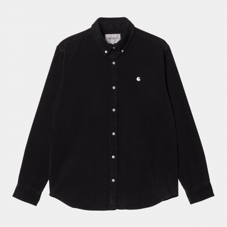 CARHARTT L/S MASISON CORD SHIRT 100% COTTON BLACK/WAX