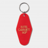 CARHARTT HOTEL KEYS KEYCHAIN 100% PLASTIC SCARLET / WINTER SPICE