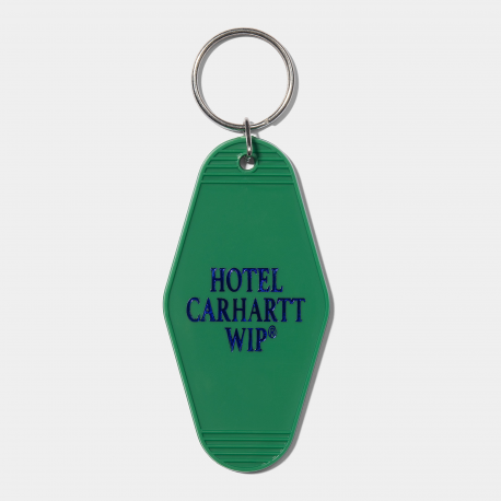 CARHARTT HOTEL KEYS KEYCHAIN 100% PLASTIC ASPEN GREEN AURA