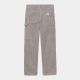 CARHARTT SINGLE KNEE PANT CORD 100 % COTTON MISTY GREY RINSED L32