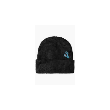 SANTA CRUZ SCREAMING  MINI HAND BEANIE BLACK O/S