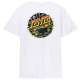 SANTA CRUZ TEE KENDALL WOLF DOT WHITE