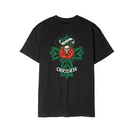 SANTA CRUZ TEE DRESSEN ROSE CROSS 2 BLACK