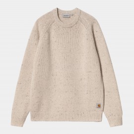 CARHARTT ANGLISTIC SWEATER 80/20% WOOL/COTTON SPECKLED MOONBEAM