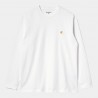 CARHARTT L/S CHASE T-SHIRT 100% COTTON WHITE/GOLD