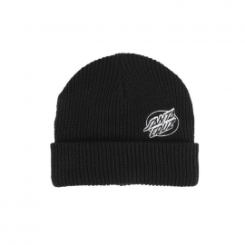 SANTA CRUZ BEANIE MONO LINED OVAL DOT BEANIE BLACK