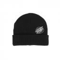 SANTA CRUZ BEANIE MONO LINED OVAL DOT BEANIE BLACK