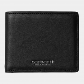 CARHARTT VEGAS BILLFOLD WALLET 100% LEATHER BLACK/SILVER