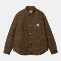 CARHARTT CONRO SHIRT JAC 100% COTTON CAMO LEO TAMARIND/TAMARIND GARMENT DYED