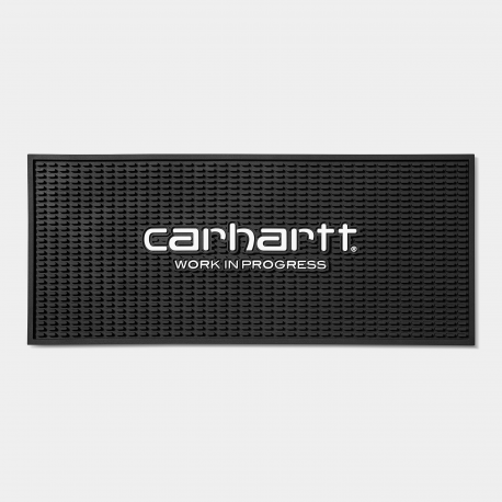 CARHARTT SCRIPT DRAINING MAT 100% POLYVINYL CHLORIDE BLACK/WHITE