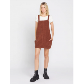 VOLCOM POWER CHORS DRESS CHESTNUT BROWN