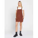 VOLCOM POWER CHORS DRESS CHESTNUT BROWN