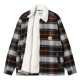 CARHARTT BARIS SHIRT JAC 100% COTTON BARIS CHECK GREY HEATHER / BLACK