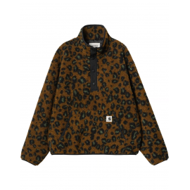 CARHARTT W'ELLIOT HIGH NECK LINER 100% POLYESTER CAMO LEO JAQUARD TAMARIND