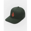 VOLCOM FULL STONE HTHR FLEXFIT HAT DARK FOREST