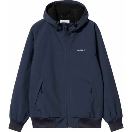 CARHARTT HOODED SAIL JACKET 100% NYLON AIR FORCE BLUE WHITE