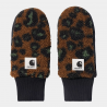 CARHARTT ORLA MITTEN CAMO LEO JAQUARD TAMARIND BLACK