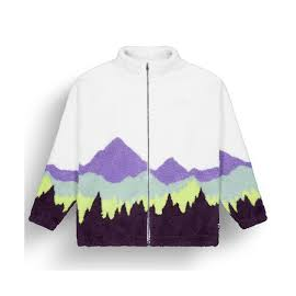 PICTURE NYSS ZIP FLEECE A PURPLE MOUNTAIN