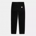 CARHARTT NEWEL PANT CORD 100% COTTON BLACK RINSED NO LENGTH