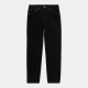 CARHARTT NEWEL PANT CORD 100% COTTON BLACK RINSED NO LENGTH