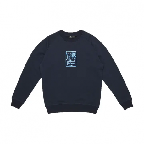 FEELING SWEATSHIRT A COL ROND BREA HEAVY BLEU MARINE