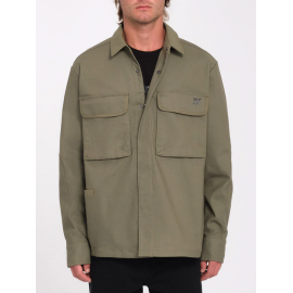 VOLCOM TT IGUCHI WORK SHIRT LS WINTERMOSS