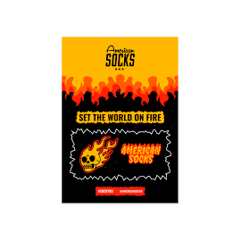 AMERICAN SOCKS SPEED FIRE PIN PACK ONE SIZE